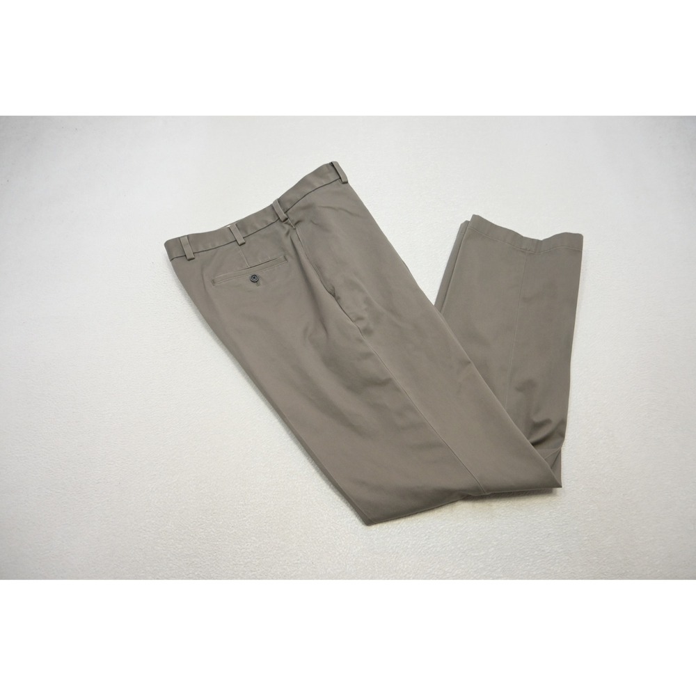 Brooks Brothers 346 Advantage Chino Men 36x34 Gray Clark Fit Cotton Pants Exc